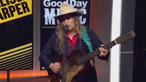 Melissa Carper performs in FOX 7 Austin studios