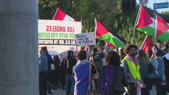 'Free Palestine' rally takes place in LA