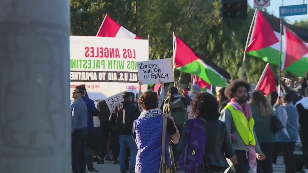 'Free Palestine' rally takes place in LA