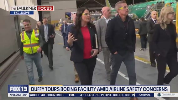 Duffy tours WA Boeing facility amid airline safety concerns