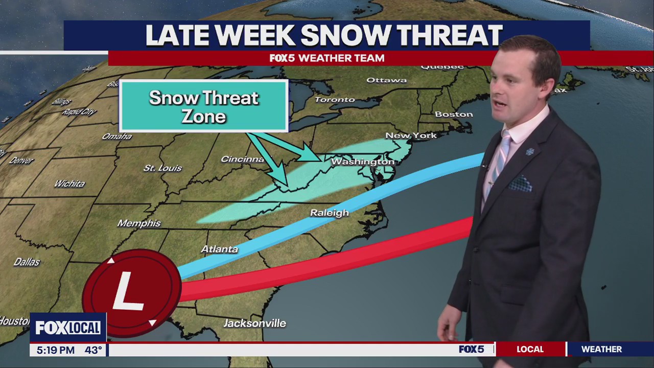 Late week snow threat in the DC region