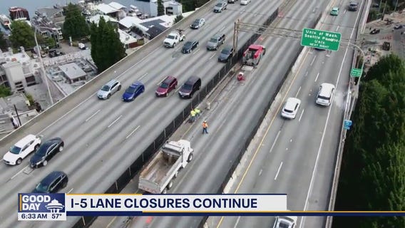 I-5 lane closures continue in Seattle