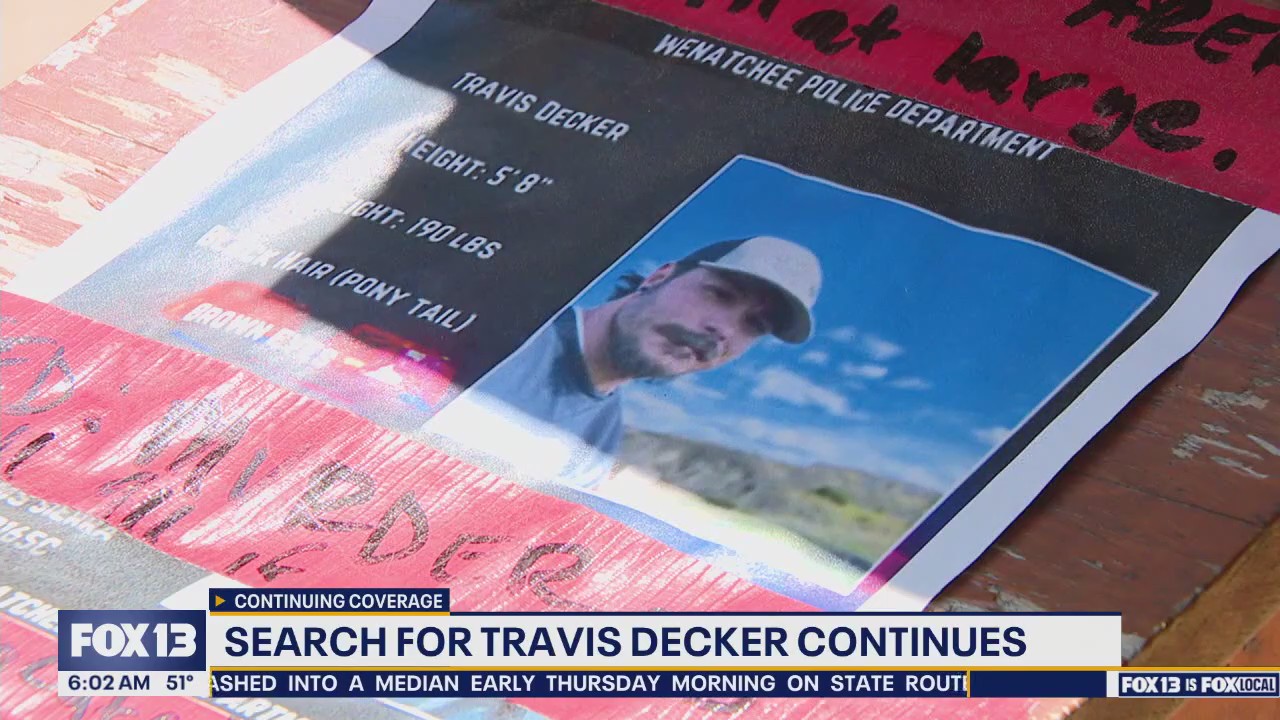 Search for Travis Decker expands to Kittitas County, WA | FOX 13 Seattle