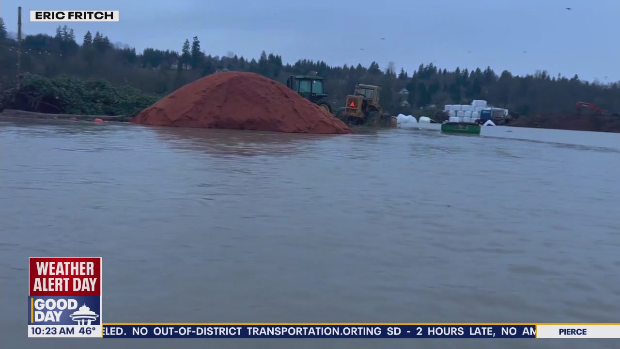 VIDEO: Snohomish farm submerged from WA floodwaters