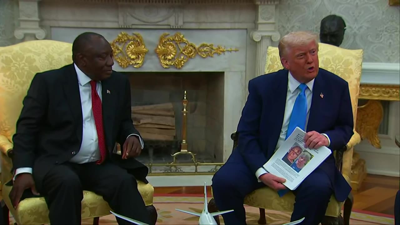 Trump accuses South African president of 'white persecution'