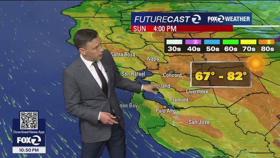Warmer Sunday forecast