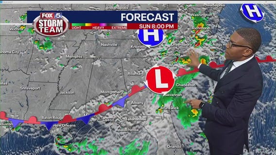 Saturday evening forecast