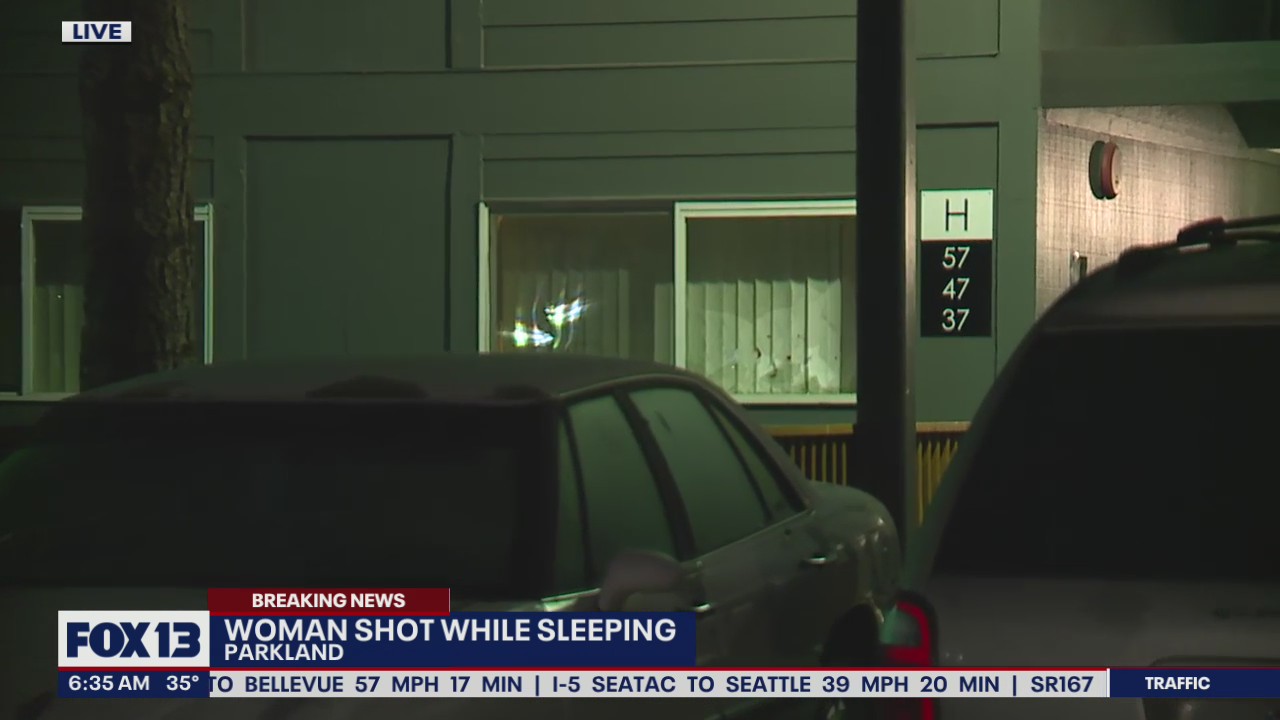 Woman shot while sleeping in Parkland