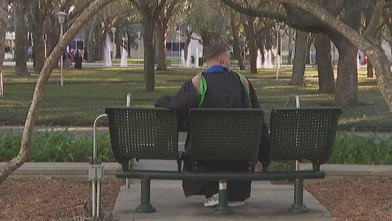 Ukrainian student graduates with master degree