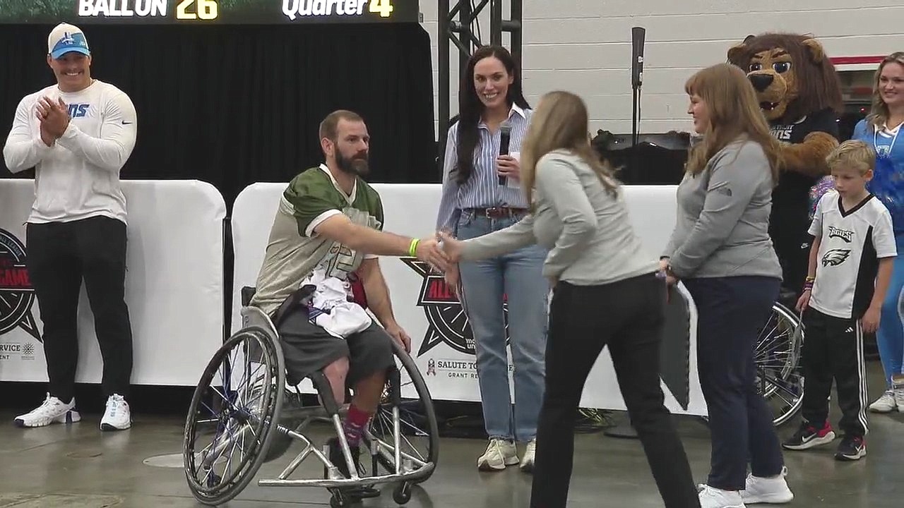 Wheelchair football all-star game at NFL Draft showcases US Military veterans