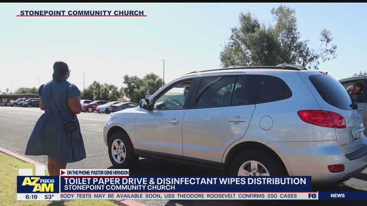 Valley church holds toilet paper drive, drive-up Easter service