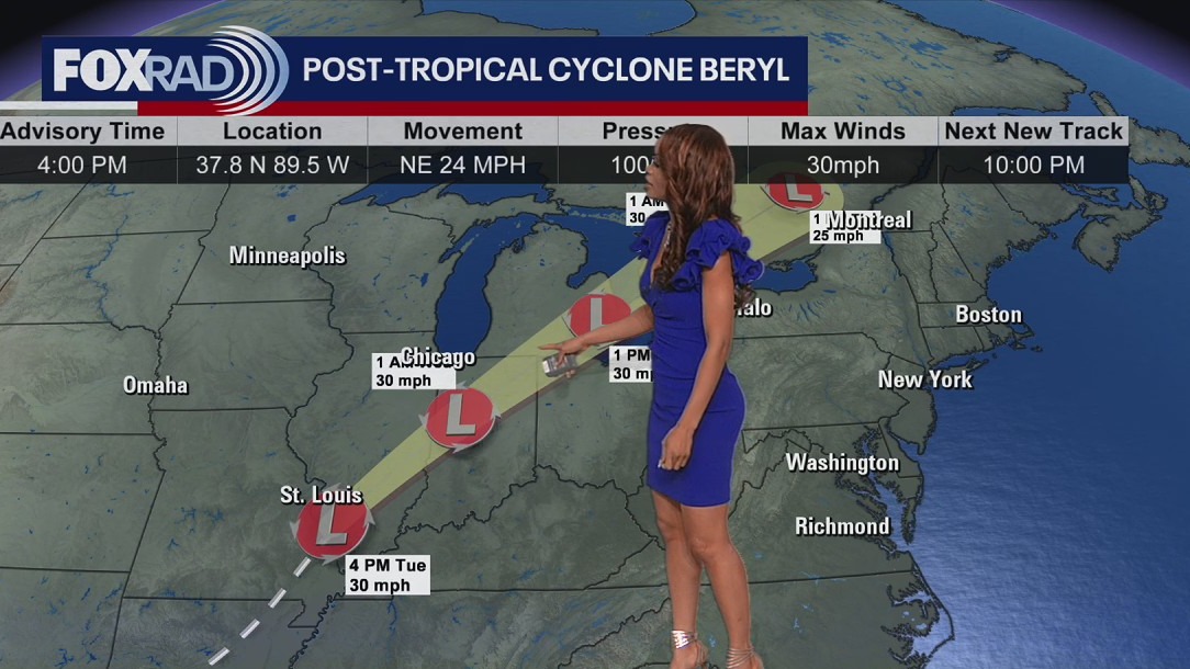 Tropical Weather Forecast: Beryl moving on, heat moving in