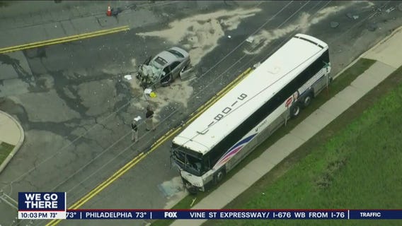 Officials: At least 12 injured after NJ Transit bus, car collide in Atlantic County