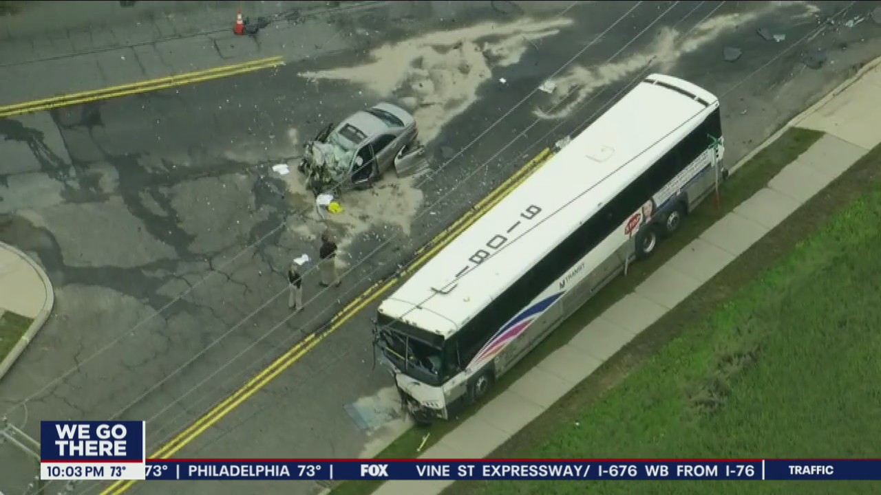 Officials: At least 12 injured after NJ Transit bus, car collide in Atlantic County