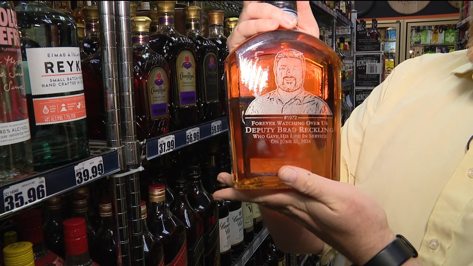 Fallen Oakland County deputy honored with whiskey bottle