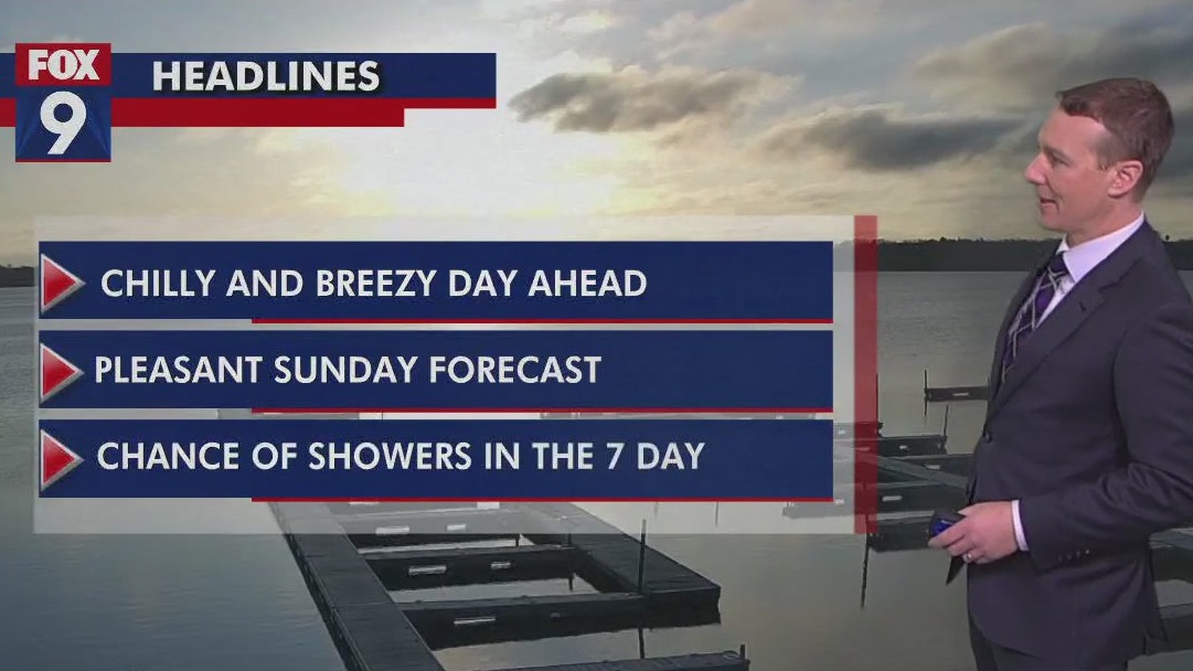 MN weather: Chilly Saturday, pleasant Sunday