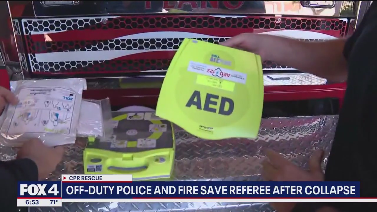 Off-Duty officers save referee with CPR after collapse | FOX 4