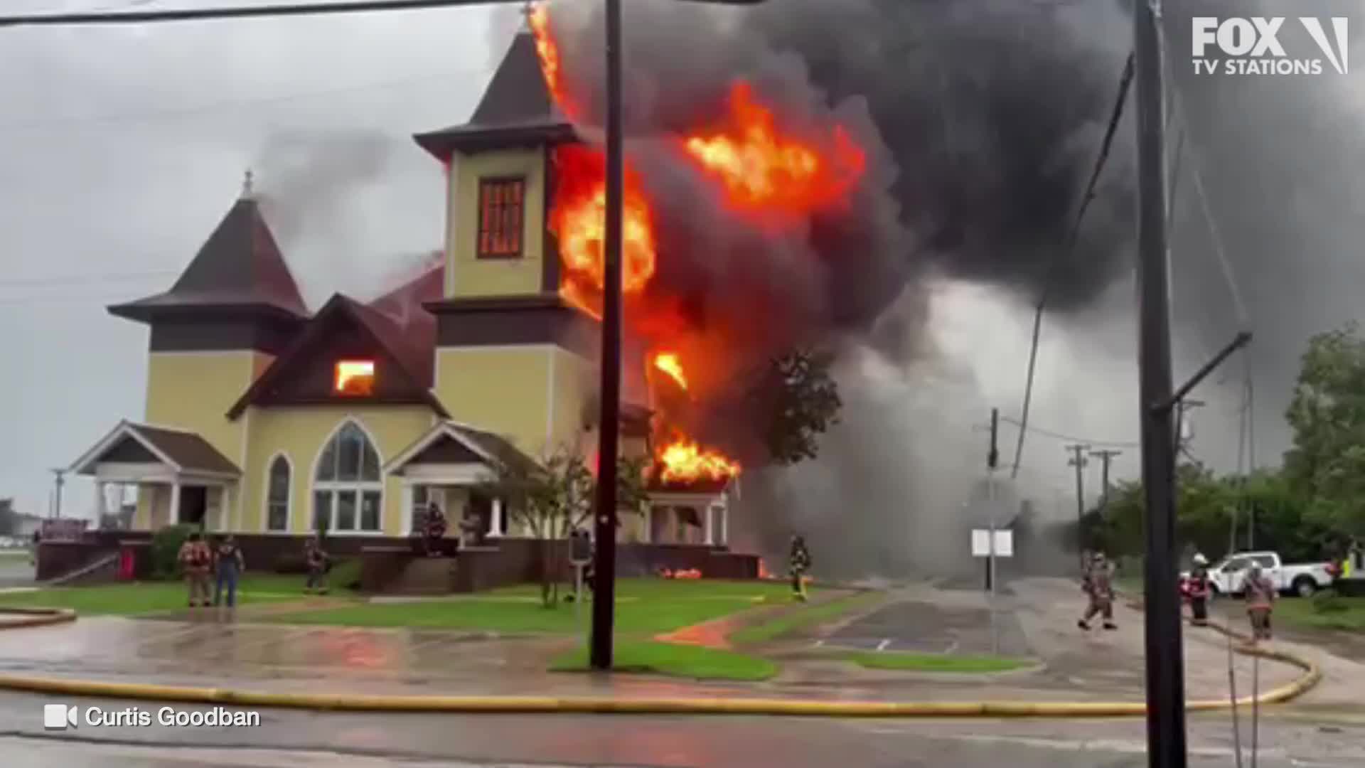 Royse City church catches fire