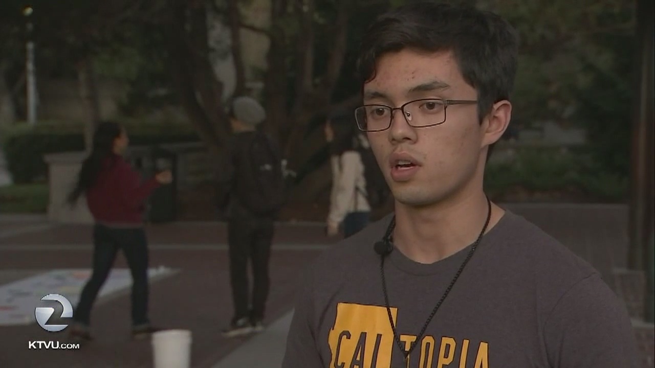Vigil for Vegas victims on Cal campus