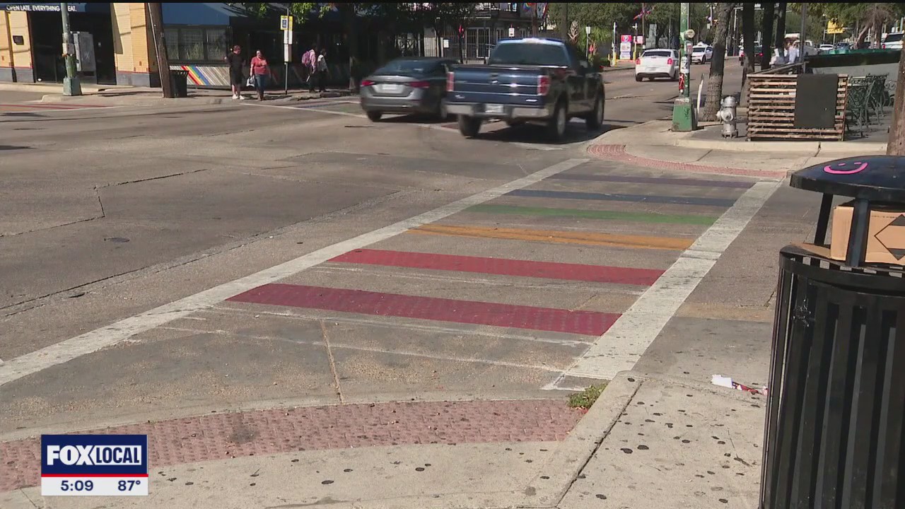 Dallas community reacts to threat on rainbow crosswalks