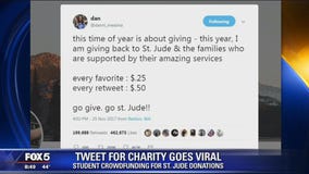 Student raising money for St. Jude after fundraiser tweet goes viral