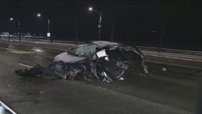 DuSable Lake Shore Drive crash: Driver ejected and hospitalized