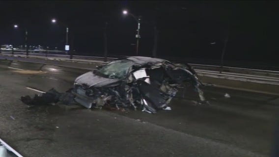 DuSable Lake Shore Drive crash: Driver ejected and hospitalized