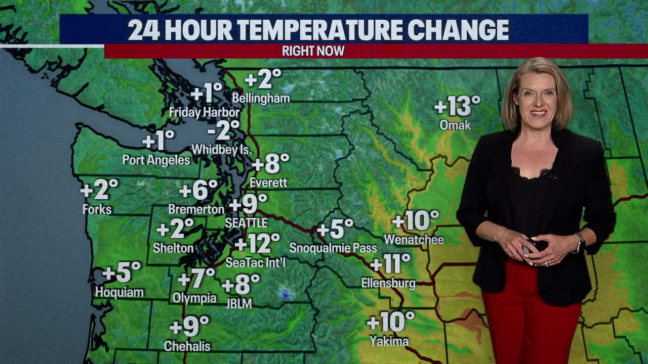 Seattle weather: Warming trend rolling in after cloudy Monday morning