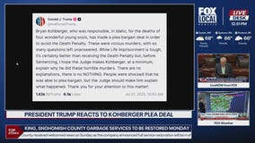 President Trump responds to Kohberger plea deal
