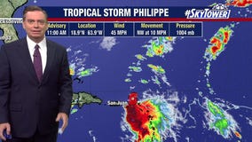 Tropical Storm Philippe churns in Atlantic