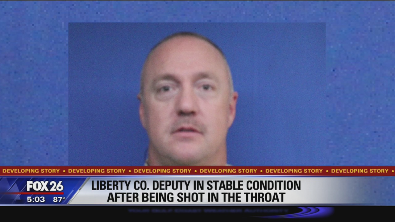 Liberty Co. deputy in stable condiiton after being shot in the throat