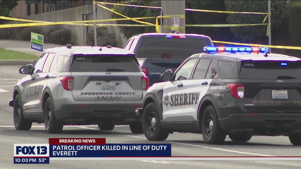 Everett police officer shot and killed by suspect | FOX 13 Seattle