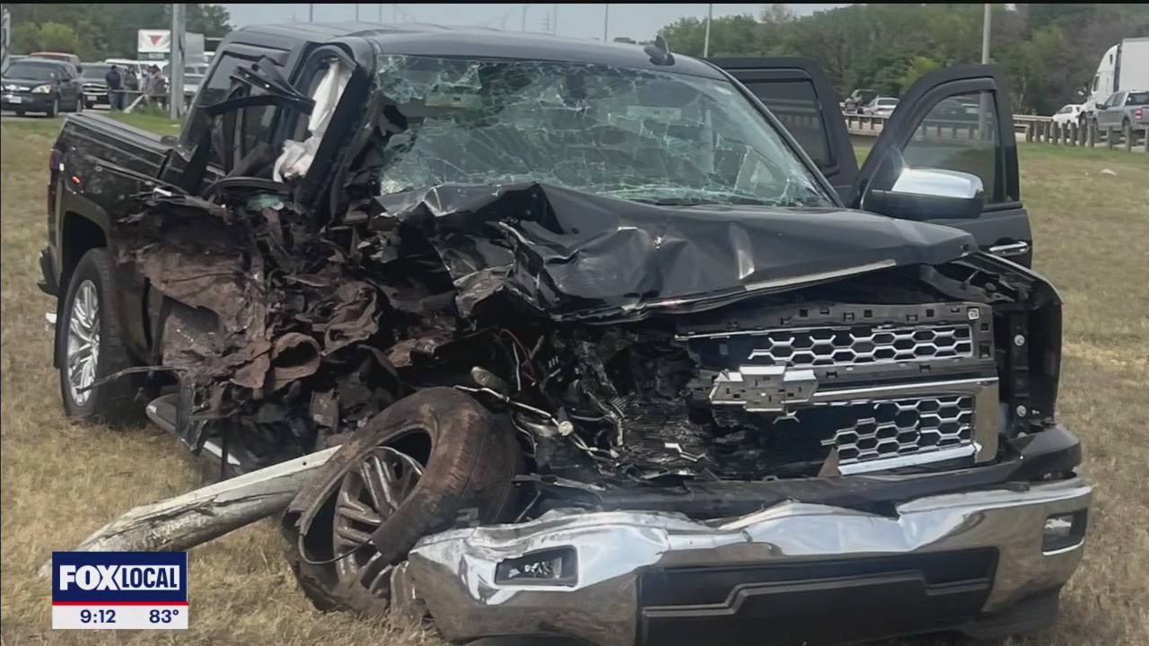 Chain reaction crash survivor thankful to be alive