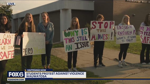 Wauwatosa West High School students stage protest
