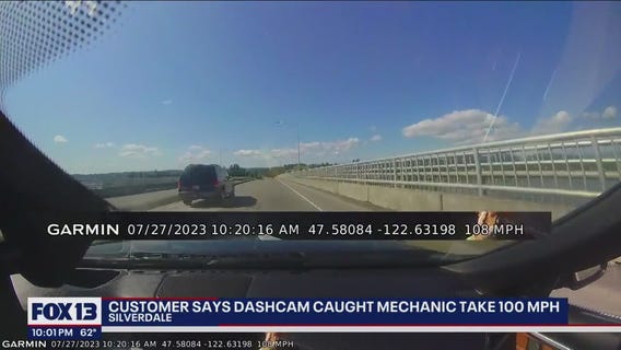 Customer says dashcam caught Silverdale mechanic taking his car for a 100 mph joyride