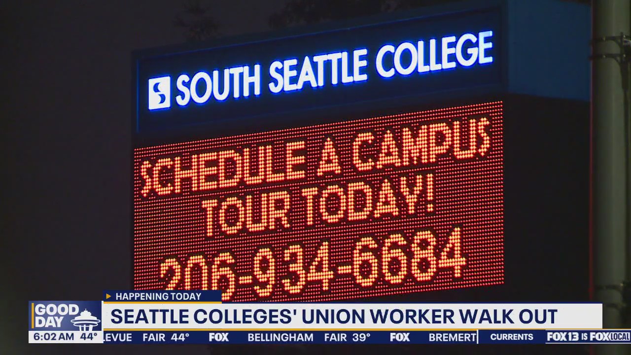Seattle colleges' union workers to walk out