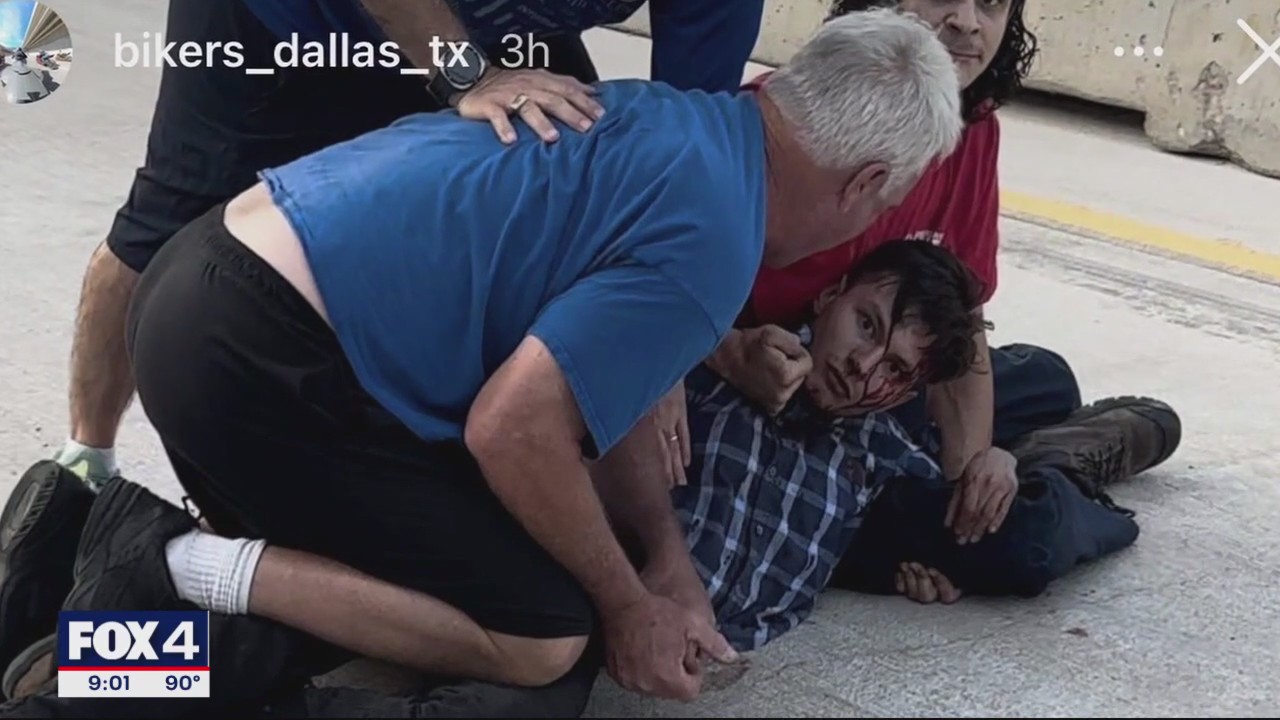 Good Samaritans pin down enraged driver