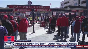 Phillies fans descend on Washington DC for baseball opening day