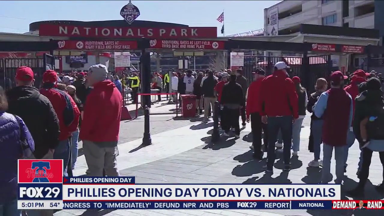 Phillies fans descend on Washington DC for baseball opening day
