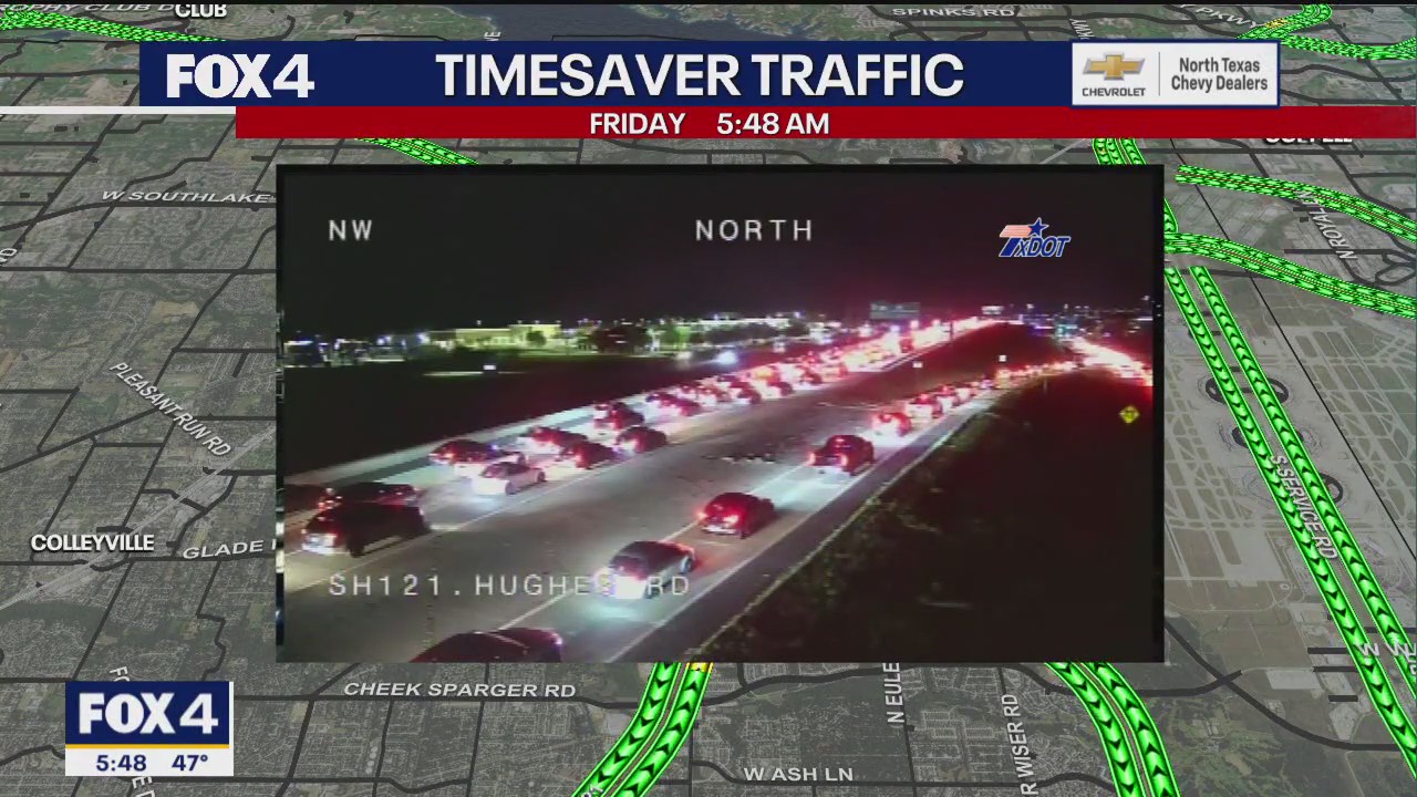 All lanes of SH 121 in Grapevine shut down