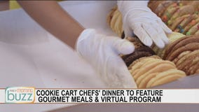 Cookie Cart celebrating with gourmet meals and virtual Chefs' Dinner