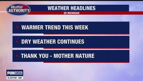 Weather trends warmer as the week goes on