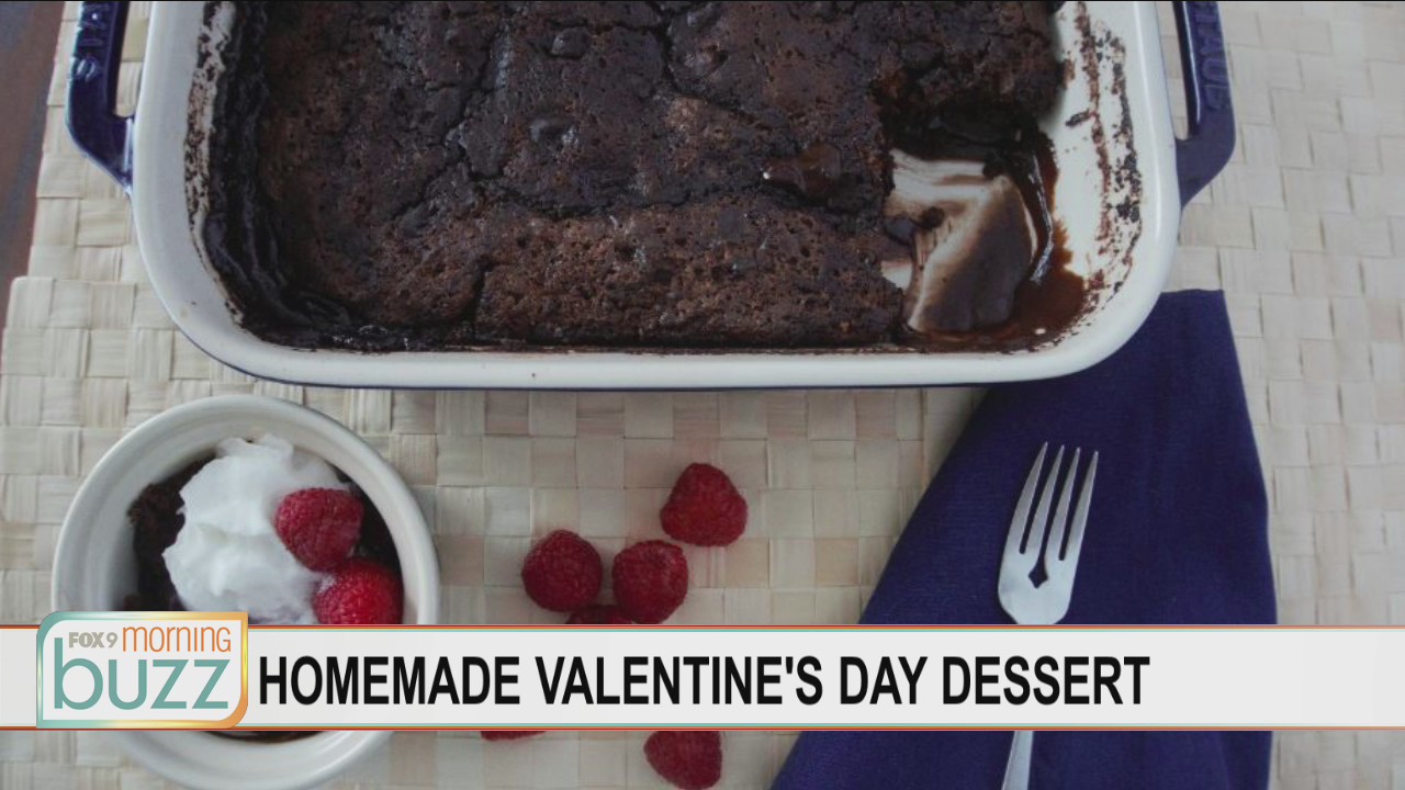 Easy chocolate pudding cake for Valentine's (you likely have the ingredients in your pantry)