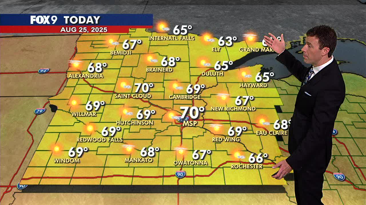 MN weather: Bright, pleasantly cool Monday