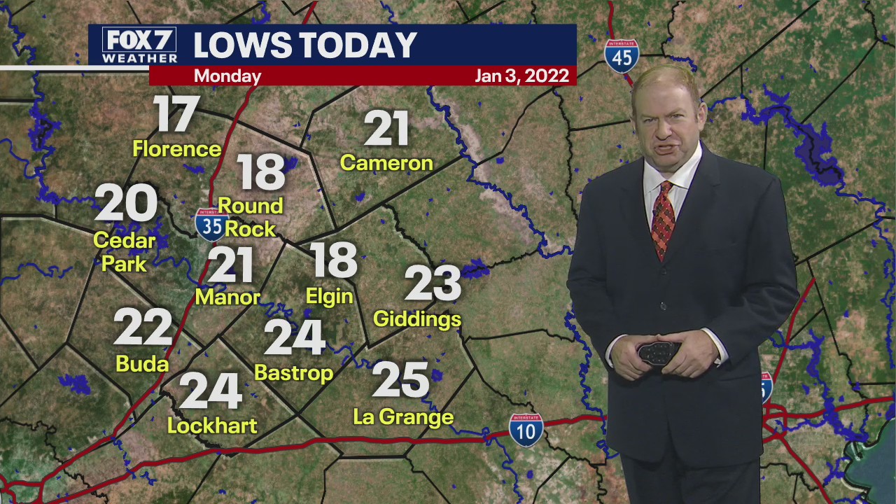 Evening weather forecast for January 3, 2022