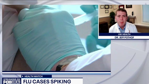 Emergency room visits from flu spike