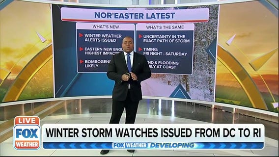 Millions under Winter Storm Watch as powerful nor'easter looms
