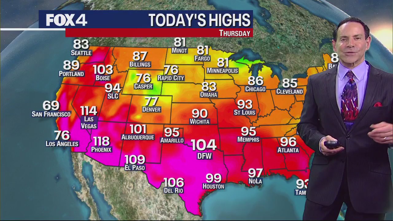 Dallas Weather: July 20 morning forecast