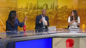 Good Day LA anchors give Eegee's a try