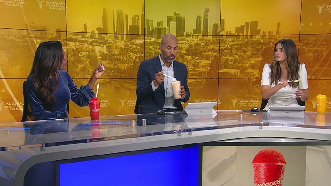 Good Day LA anchors give Eegee's a try